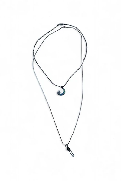 Vintage Crystal & Crescent Moon Necklace Set Selected by SharpLilTeeth