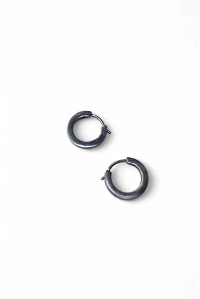 Vintage Modernist Slender Sterling Silver Hoop Earrings Selected by SharpLilTeeth