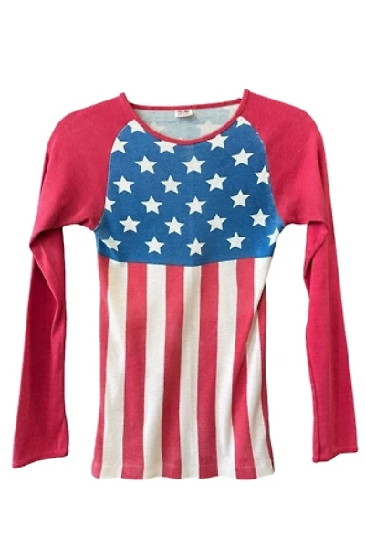 Vintage 1970s American Flag Long Sleeve Shirt Selected By Vintage Warrior