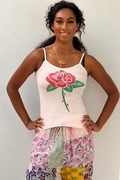 Vintage Airbrushed Rose Tank Selected by Anna Corinna