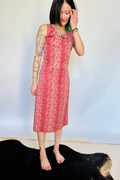 Vintage Red Paisley Snake Print Dress Selected by Atlantic Vintage