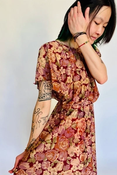 Vintage Sheer Floral Print with Bloused Top Selected by Atlantic Vintage