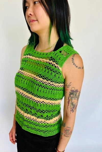 Vintage Hand Crochet Striped Tank