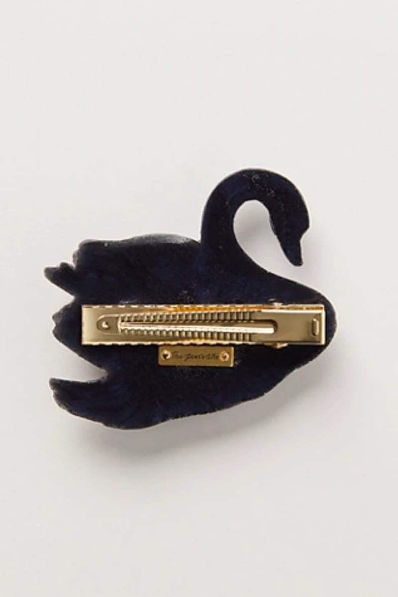 Curried Myrrh Swan Barrette
