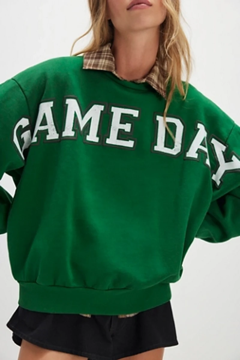 Daydreamer Game Day Oversized Crewneck Sweatshirt