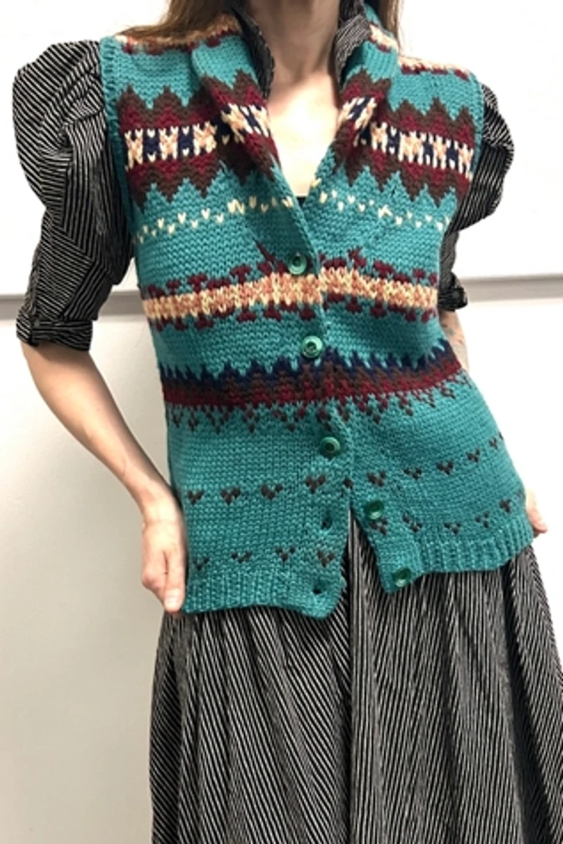 Sleeveless Wool Cardigan Selected by Cannonball and Tilly