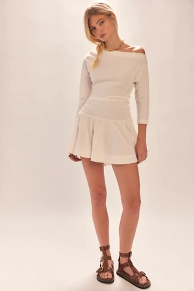 kiss the sky eden textured check drop waist mini dress Kiss The Sky Eden Textured Check Drop Waist Mini Dress