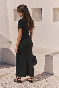 Good Feels Short-Sleeve Maxi Dress