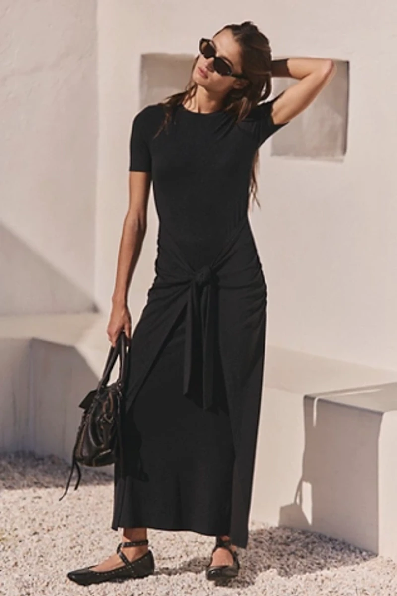 Good Feels Short-Sleeve Maxi Dress