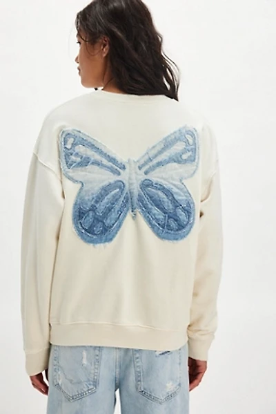 Tricia Fix Indigo Butterfly Crewneck