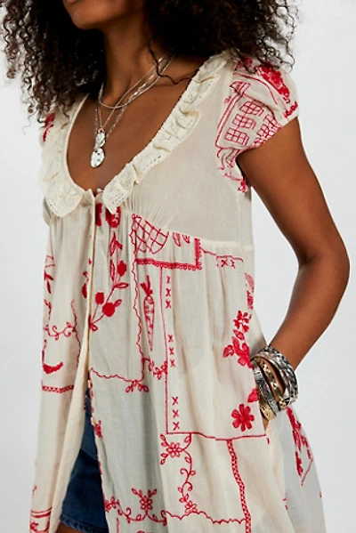 Free People Dahlia Embroidered Maxi Dress | Pacific City