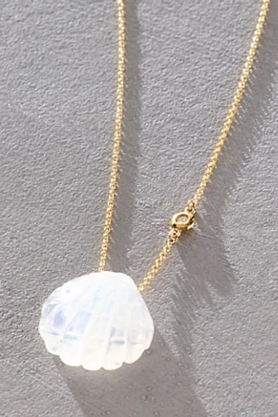Elisabeth Bell Moonstone Shell Necklace