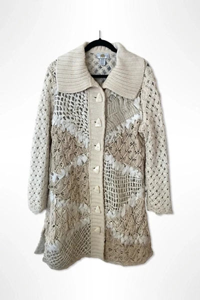 1990s Mixed Media Crochet Coat Selected By Ritual Vintage