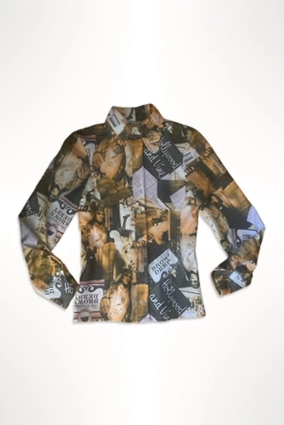 1970s Hollywood Photo Print Blouse Selected By Ritual Vintage