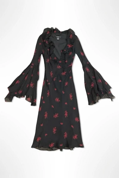 1990s Dark Fairy Silk Chiffon Dress Selected By Ritual Vintage