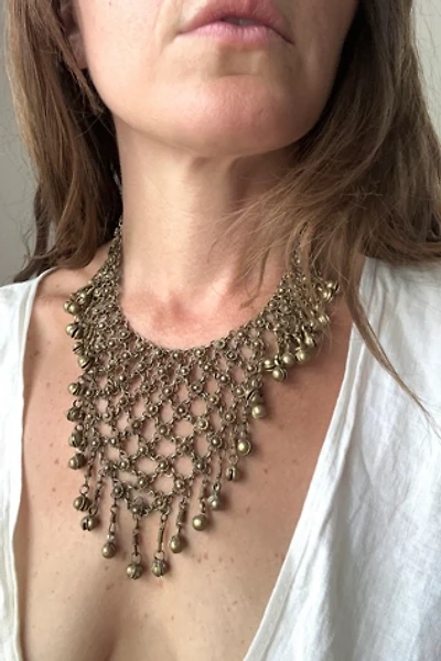 Vintage Gold Tone Statement Bib Necklace Selected by Grievous Angel Vintage
