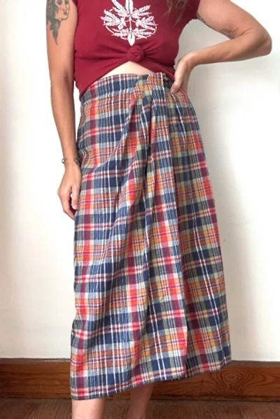 Vintage 1990s Plaid Wrap Skirt Selected by Grievous Angel Vintage