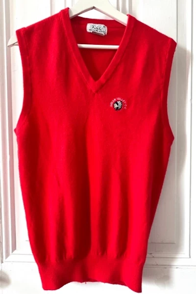 Vintage Indian Valley Country Club Red Sweater Vest Selected by KA.TL.AK