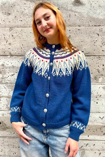 1960’s Handmade Wool Cardigan Sweater Selected by Nomad Vintage