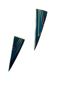 1980s Laurel Burch Curved Dagger Enamel Earrings Selected by Personal Choice