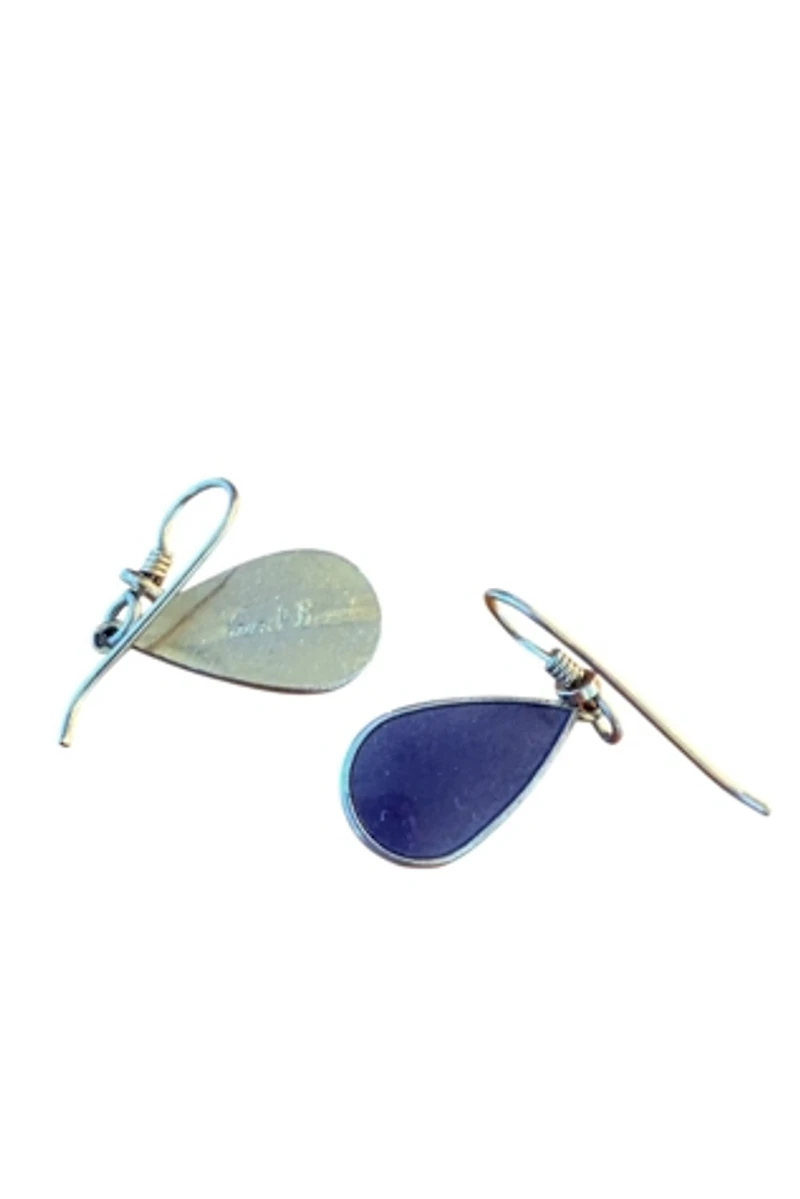 1980s Laurel Burch Teardrop Enamel Earrings Selected by Personal Choice