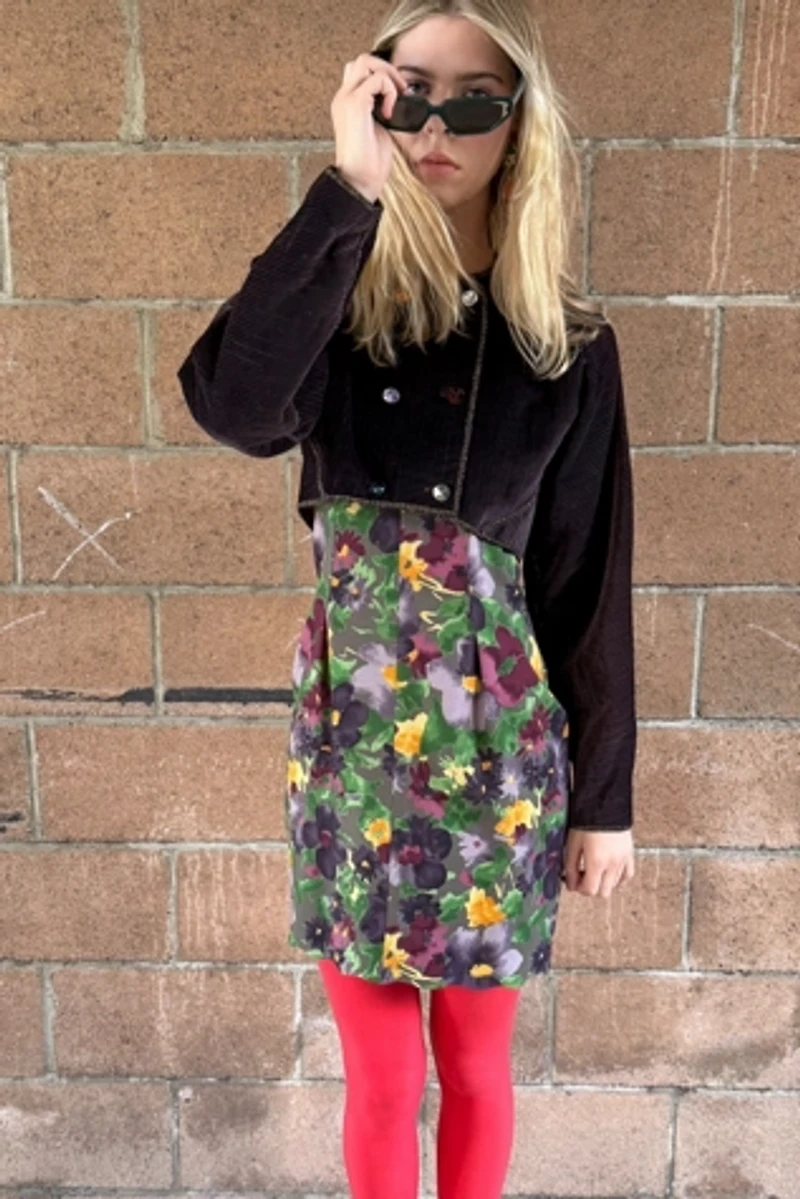 1990s Geoffrey Beene Mini Dress and Corduroy Bolero Selected by Personal Choice