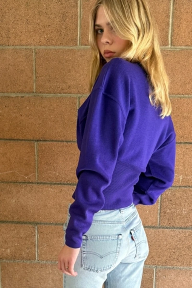 1980s Ruffled Ungaro Sweater with Blouson Sleeves Selected by Personal Choice