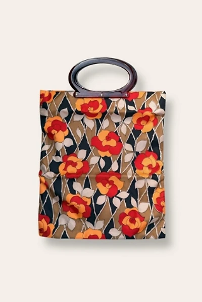 Vintage 1960's Floral Print Tote Bag Selected By Afterlife Boutique