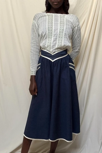 Vintage 1970's Gunne Sax Prairie Skirt Selected By Afterlife Boutique