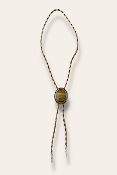 Vintage 1970's Agate Bolo Tie Necklace Selected By Afterlife Boutique