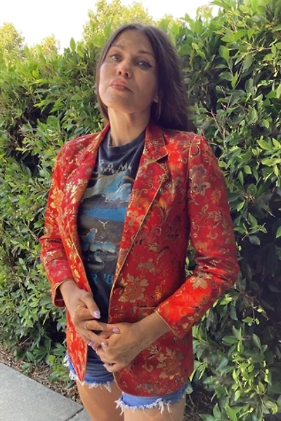 Vintage 1980s Giorgio of Beverly Hills Satin Blazer Selected by Cherry