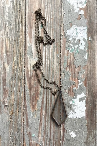 Vintage 1980s Windowpane Locket Necklace Selected by Cherry