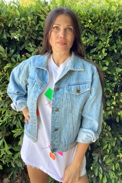 Vintage 1980s Denim Jacket with Needlepoint Selected by Cherry