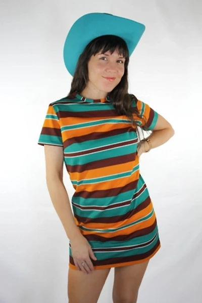 1960s Vintage Striped Mod Mini Dress Selected By Moons + Junes Vintage