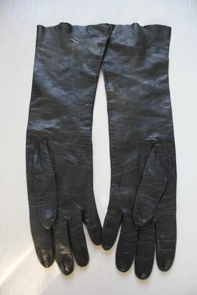 1930s Soft Black Leather Opera Gloves Selected By Moons + Junes Vintage