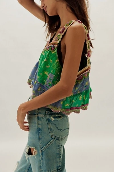 Magnolia Pearl Olive Crochet Ruffle Cami