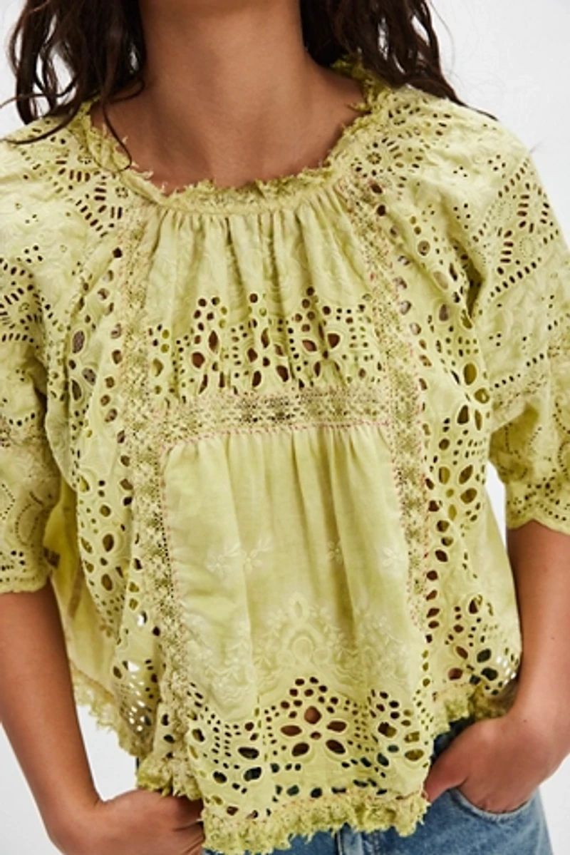 Magnolia Pearl Eyelet Gabriella Blouse
