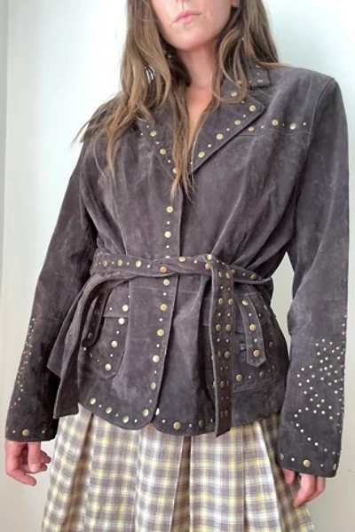 Vintage Y2K Studded Suede Jacket Selected by Grievous Angle Vintage
