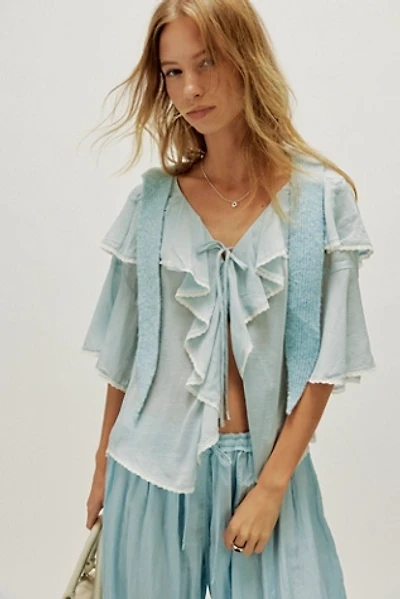 Spell Bluebird Ruffled Blouse