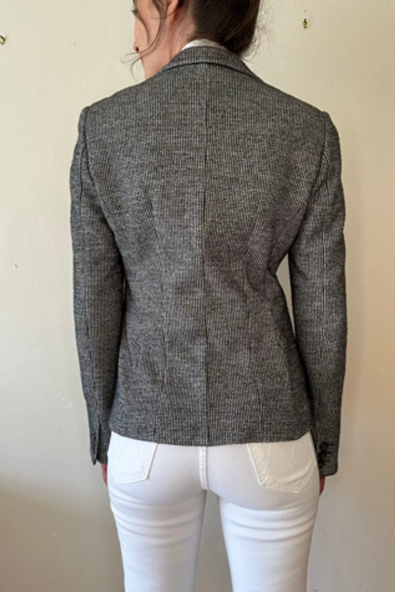 Wooly Piazza Sempione Fitted Houndstooth Blazer Selected by Picky Jane