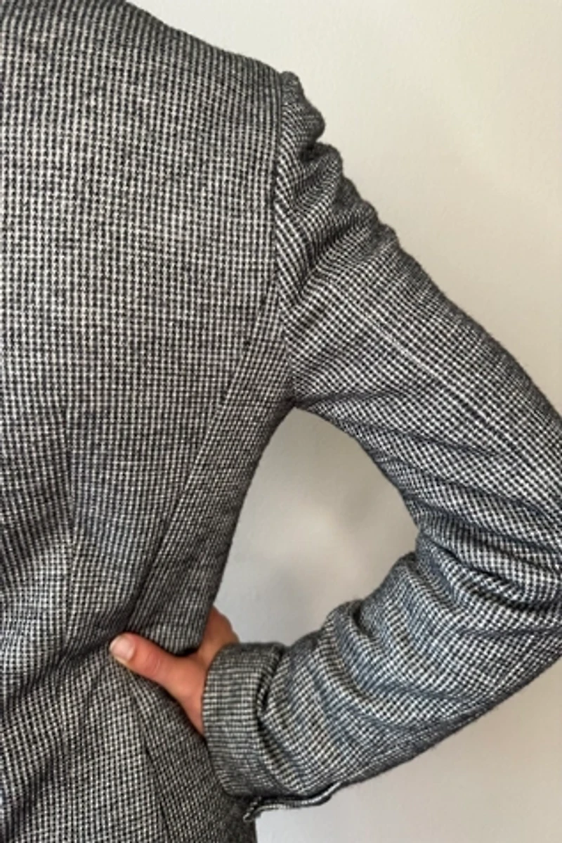 Wooly Piazza Sempione Fitted Houndstooth Blazer Selected by Picky Jane