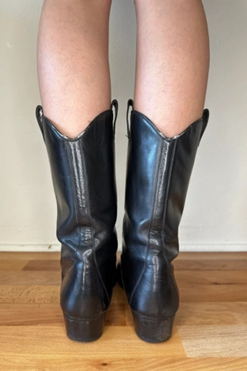 Black Mezlan Western Cowboy Boots Selected by Picky Jane