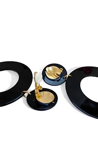 1980's Studded Hoop Statement Earrings Selected by Garbage Soup