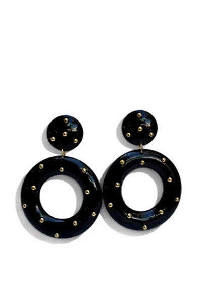 1980's Studded Hoop Statement Earrings Selected by Garbage Soup