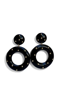 1980's Studded Hoop Statement Earrings Selected by Garbage Soup
