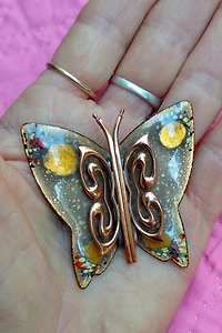 Matisse Enameled Copper Butterfly Selected by Garbage Soup