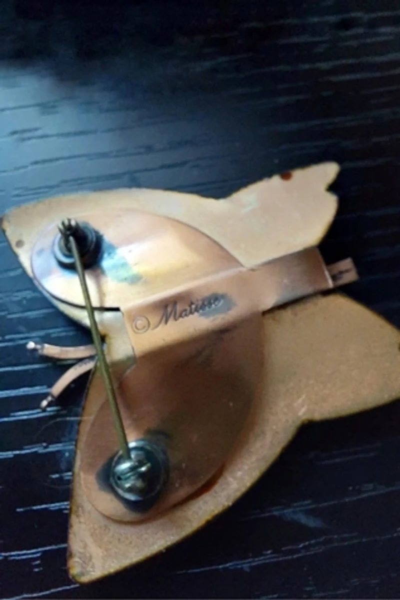 Matisse Enameled Copper Butterfly Selected by Garbage Soup
