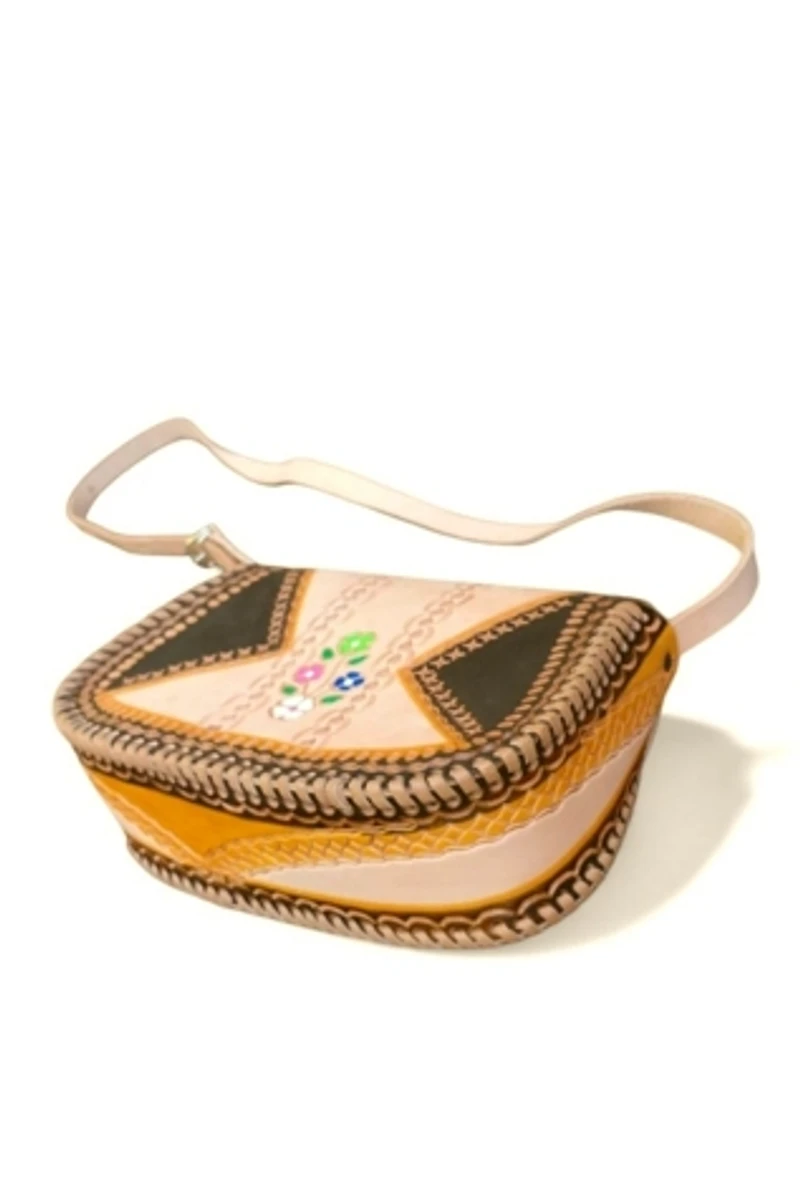 Hand Tooled Mexican Leather Bag Selected by Garbage Soup