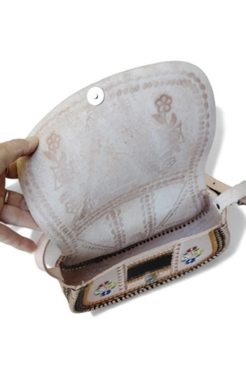 Hand Tooled Mexican Leather Bag Selected by Garbage Soup