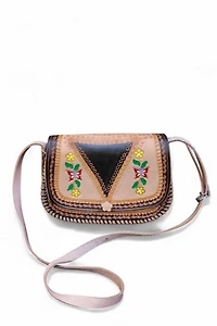 Hand Tooled Mexican Leather Bag Selected by Garbage Soup